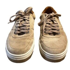 Peter Millar Men’s Crown Crafted Vantage Suede Sneaker 10 M Oatmeal